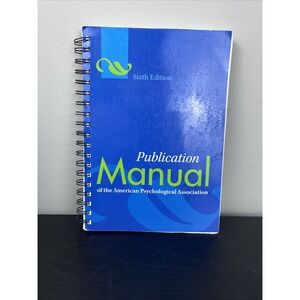Publication Manual APA American Psychological Association Paperback Style Guide